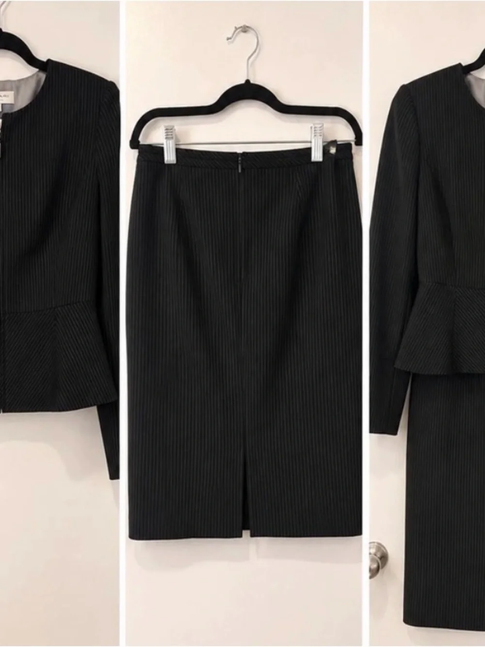 Black Women's Peplum Jacket and skirt suit -